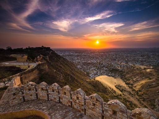 Nahargarh fort sunset img